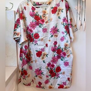 Vintage Victoria Secret satin nightgown dress slip shirt nightdress floral slip